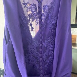 Azazie Purple Maxi Dress